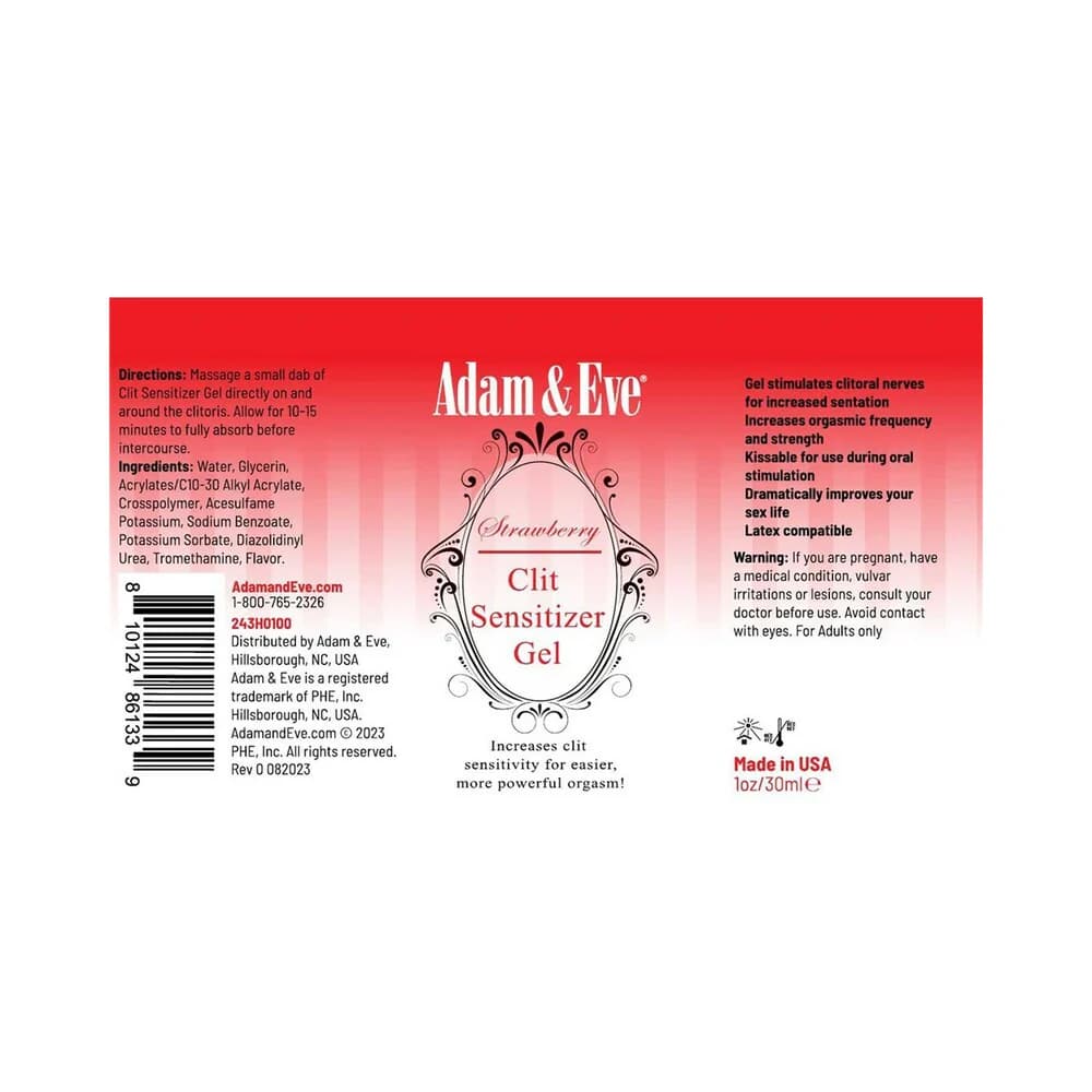 Adam & Eve Strawberry Clit Sensitizer 1 oz. thumbnail 4