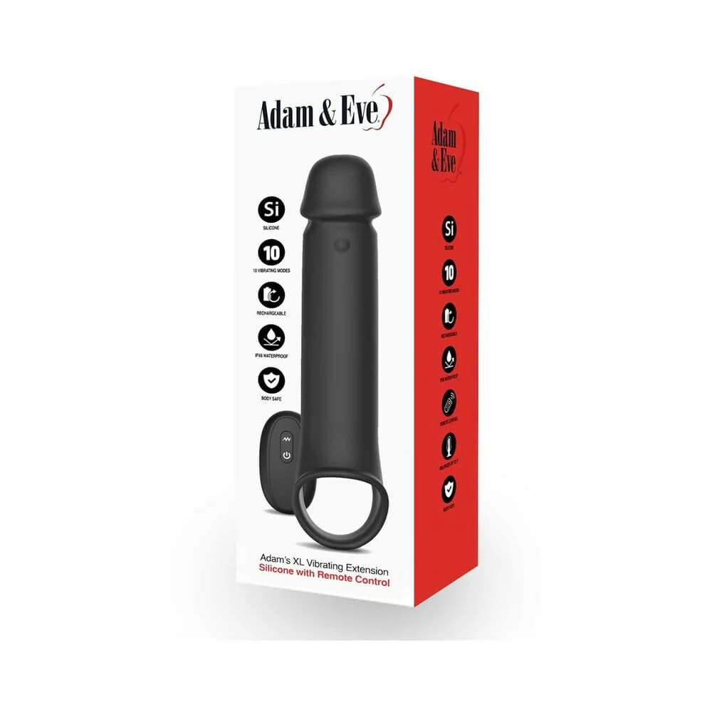 Adam & Eve Adam's XL Vibrating Extension Silicone with Remote Control thumbnail 10
