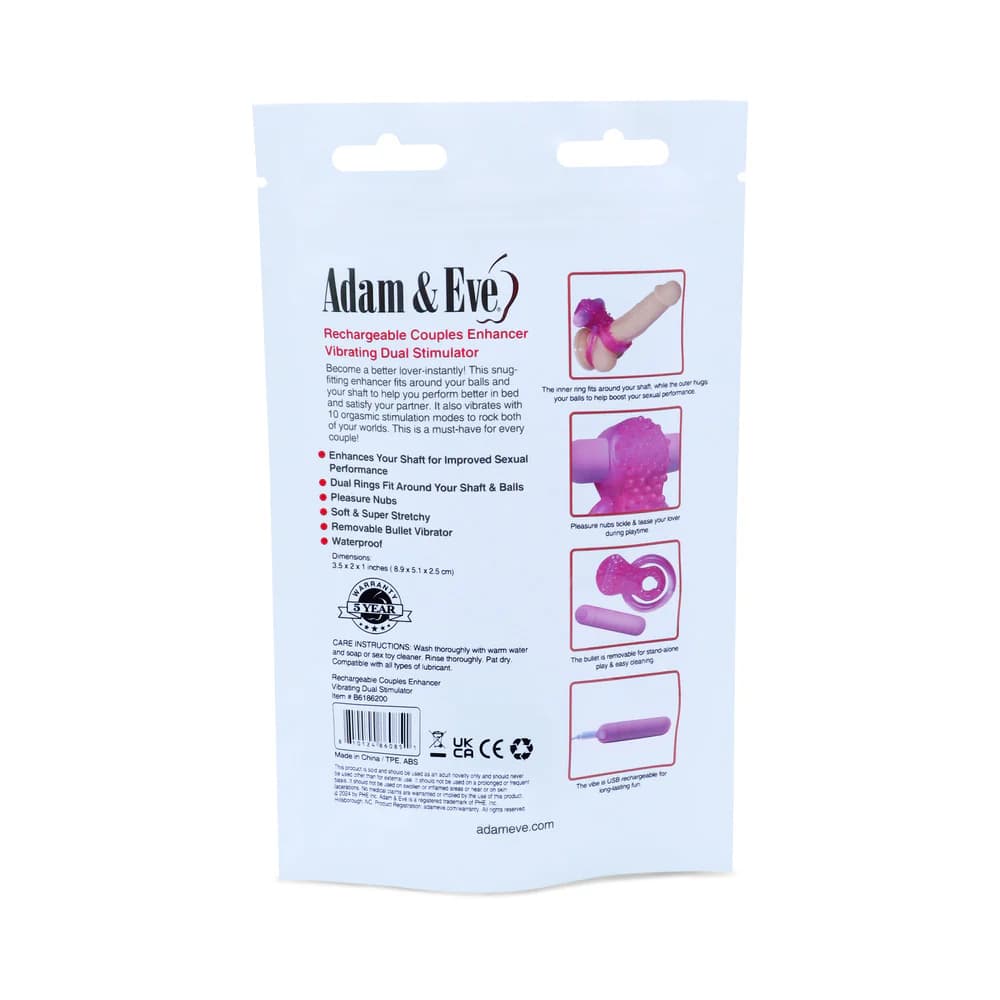 Adam & Eve Rechargeable Couples Enhancer Ring (Bag Packaging) thumbnail 4