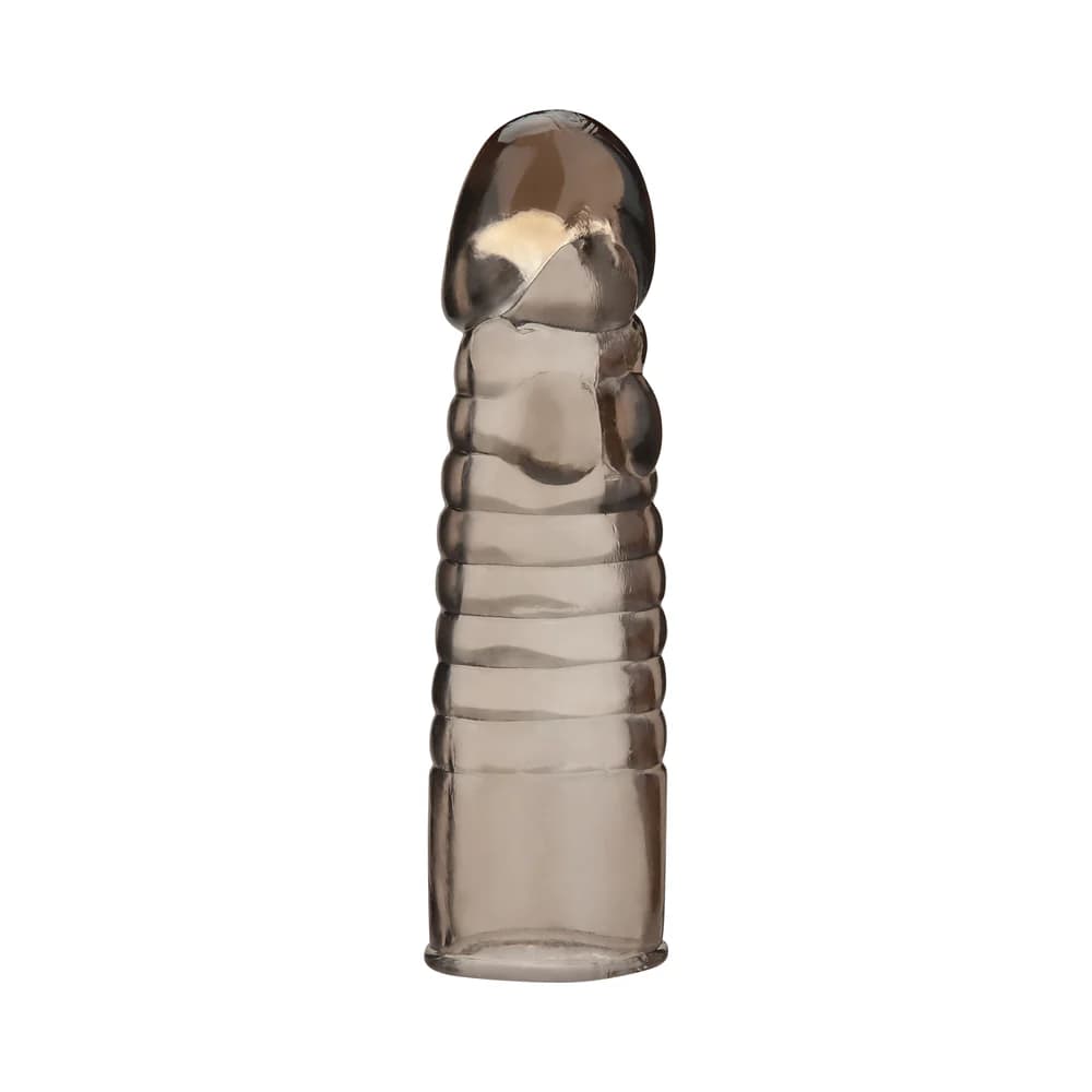 Blue Line 6 in. Ribbed Realistic Penis Enhancing Sleeve Extension thumbnail 3
