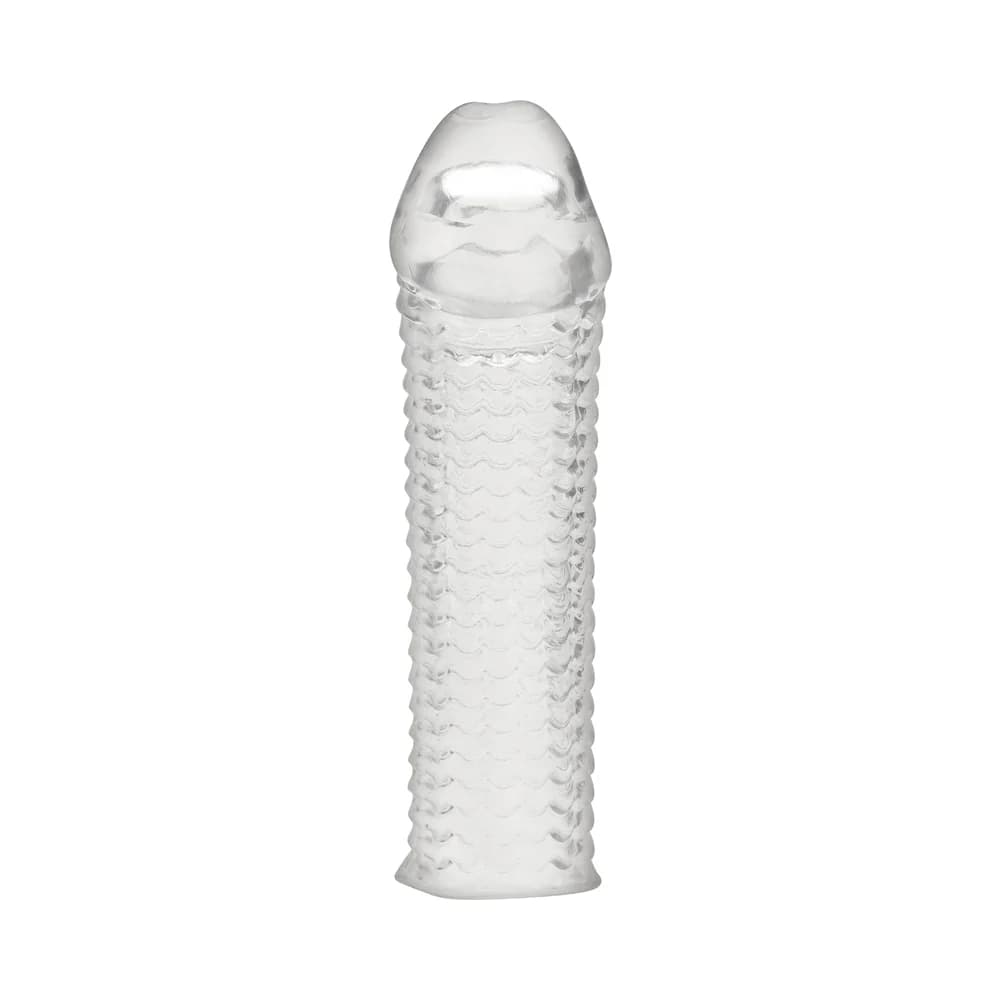Blue Line 6.5 in. Clear Textured Penis Enhancing Sleeve Extension thumbnail 3