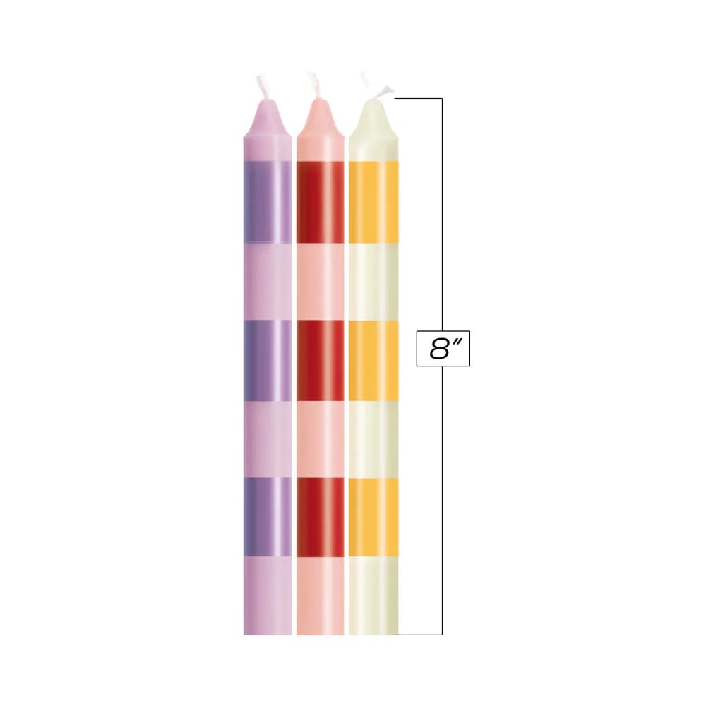 The 9's Make Me Melt Sensual Warm Drip Candles 3pk Stripes Pastellines thumbnail 2