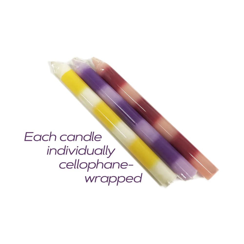 The 9's Make Me Melt Sensual Warm Drip Candles 3pk Stripes Pastellines thumbnail 3