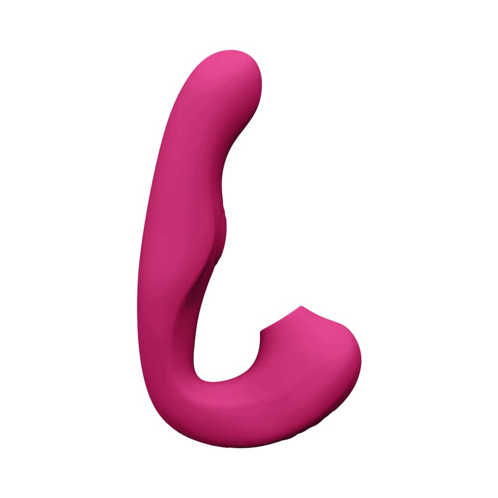 VIVE ZAKI Rechargeable Silicone Airwave Pulse Wave Vibrating G-Spot Vibrator Pink thumbnail 4