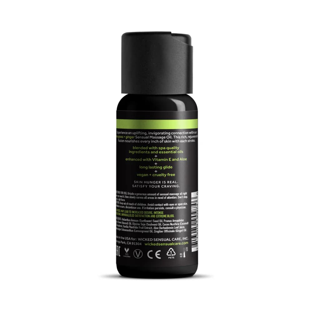 Wicked Lemongrass and Ginger Massage Oil 4 oz. thumbnail 2