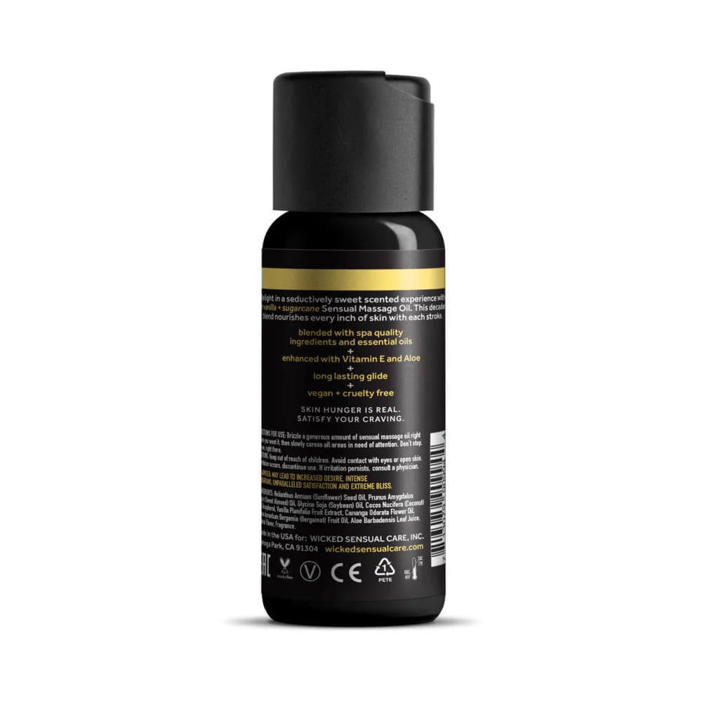 Wicked Vanilla and Sugarcane Massage Oil 4 oz. thumbnail 2