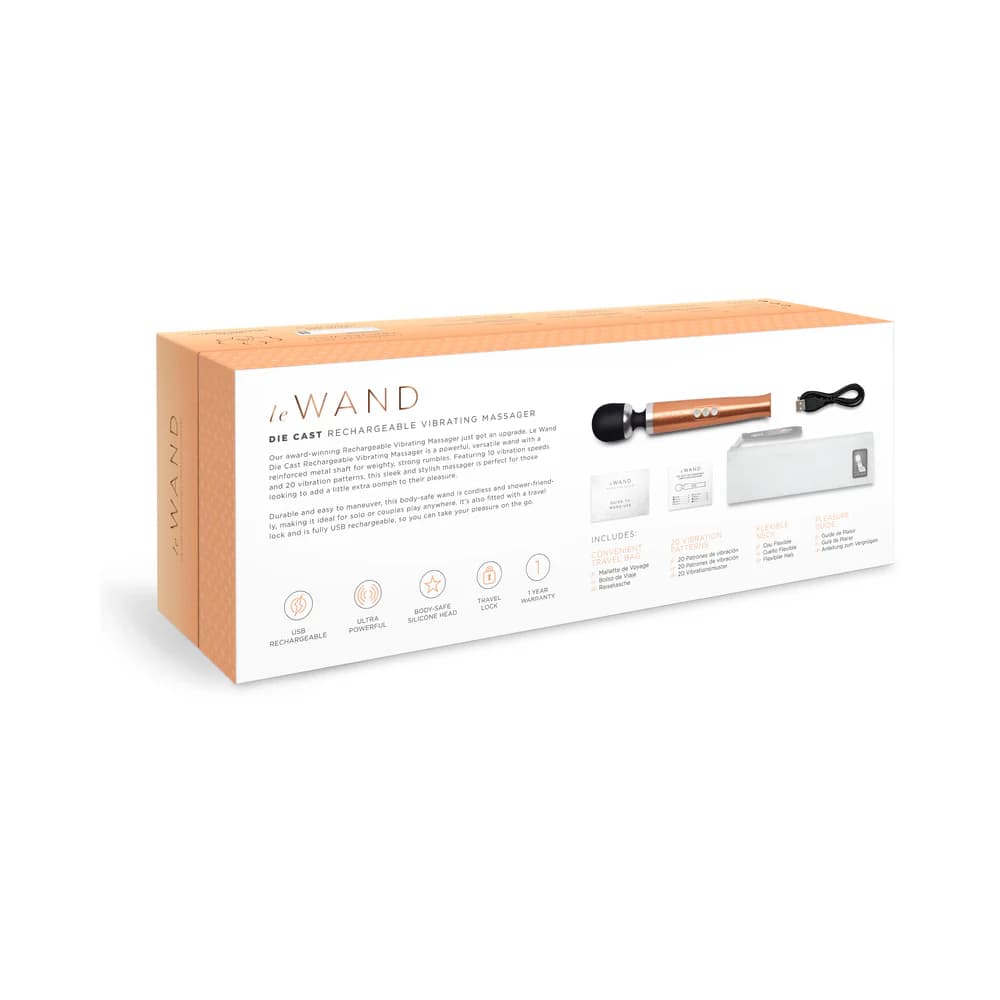 Le Wand Die Cast Rechargeable Massager Rose Gold thumbnail 8