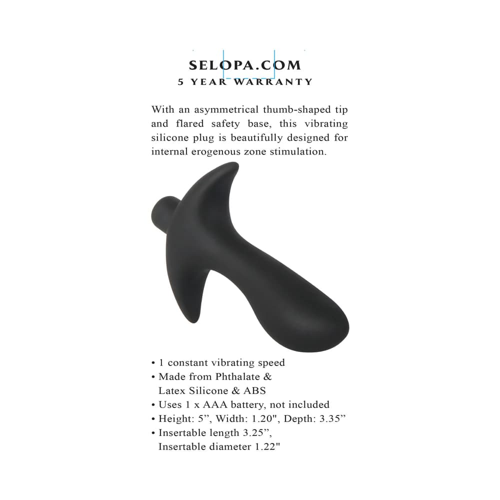 Selopa P-Spot Trainer Battery Operated Prostate Vibe Silicone Black thumbnail 10