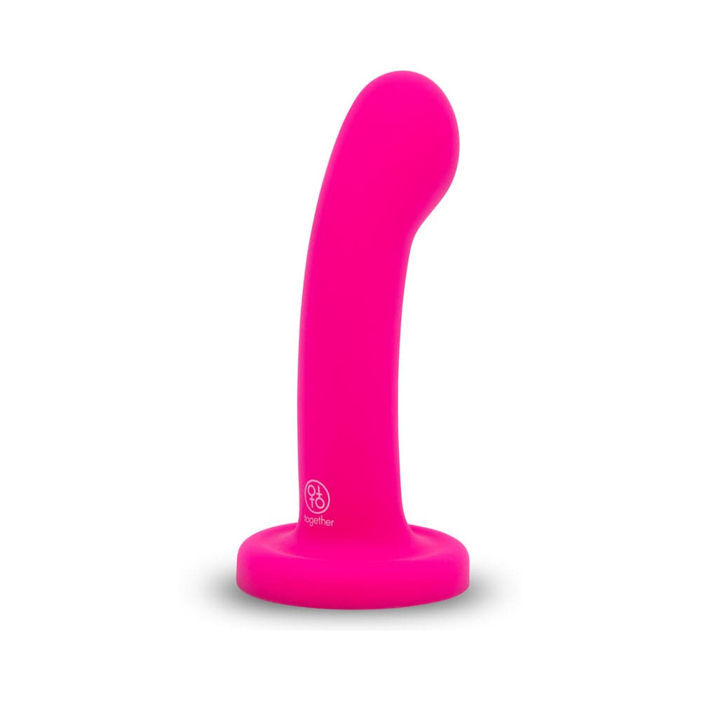 Together Pop 6 in. Silicone Dildo & Harness Set Pink thumbnail 3