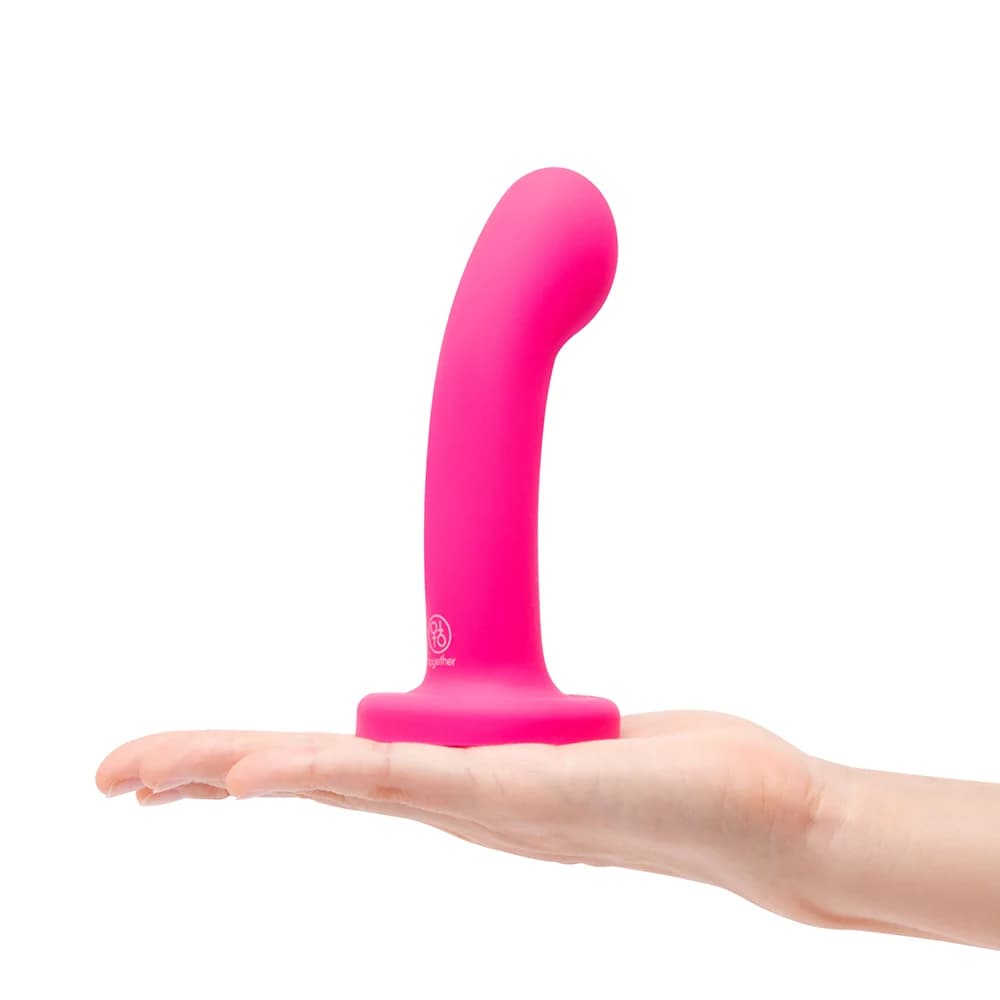 Together Pop 6 in. Silicone Dildo & Harness Set Pink thumbnail 10