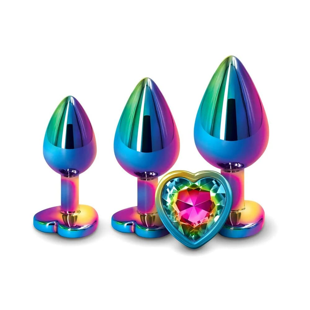 Adam & Eve Rainbow Heart Anal Plug Training Set thumbnail 2