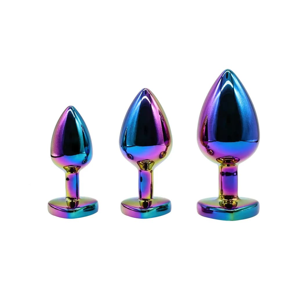 Adam & Eve Rainbow Heart Anal Plug Training Set thumbnail 3