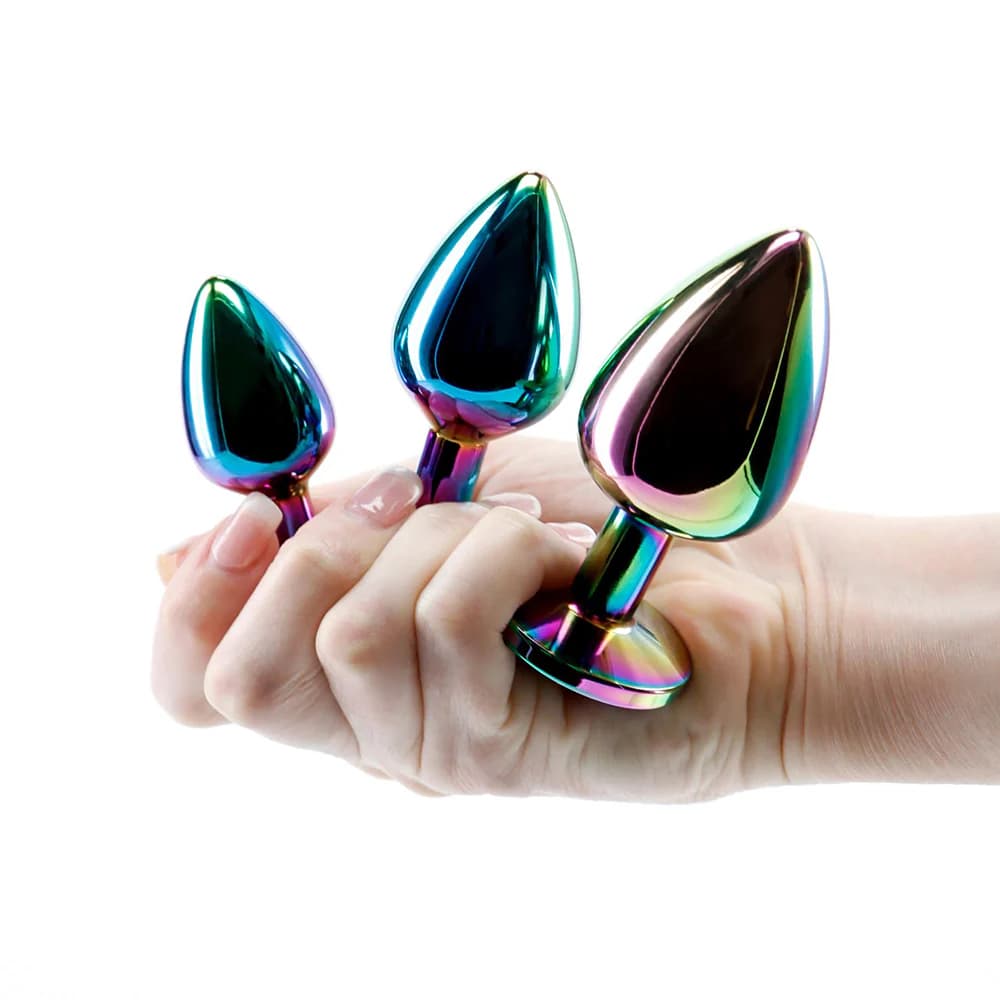 Adam & Eve Rainbow Heart Anal Plug Training Set thumbnail 6