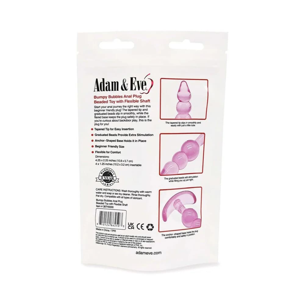 Adam & Eve Bumpy Bubbles Anal Plug (Bag Packaging) thumbnail 5