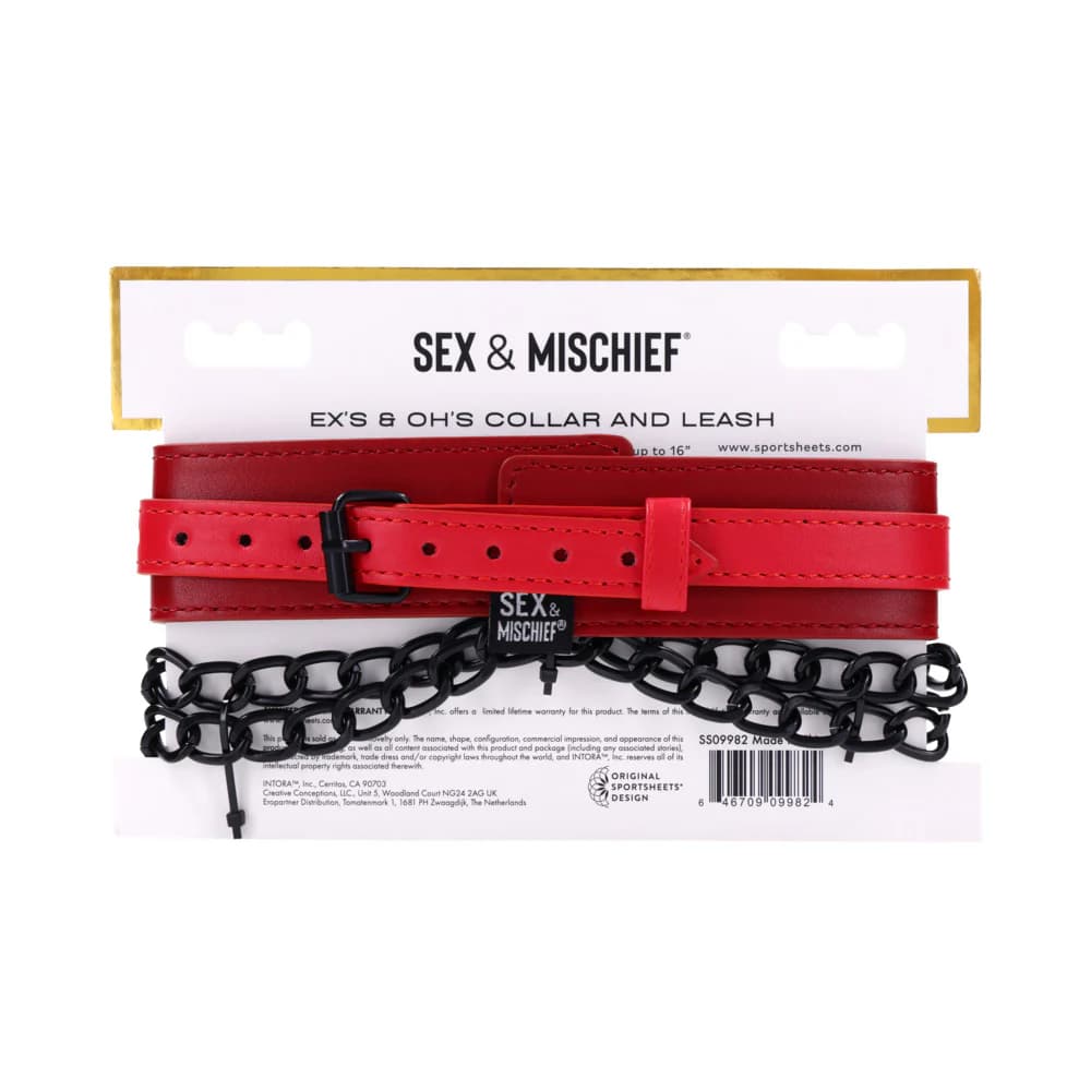 Sportsheets Sex & Mischief Ex's & Oh's Collar and Leash thumbnail 10
