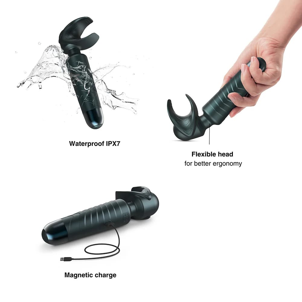 MAN WAN Man.Wand Evo 2-in-1 Frenulum Stimulator & Wand with Crescendo Pine Grey thumbnail 3