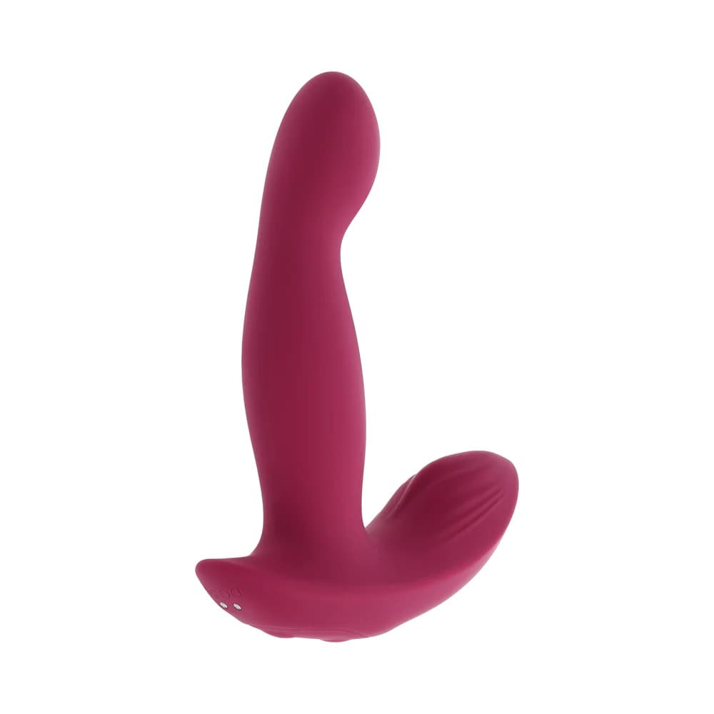 Evolved Come On Over Rechargeable Silicone Remote-Controlled Come-Hither Vibrator Burgundy thumbnail 2