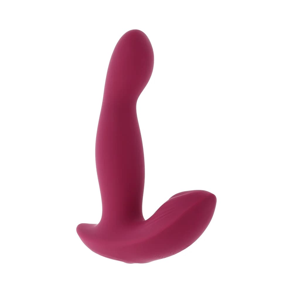 Evolved Come On Over Rechargeable Silicone Remote-Controlled Come-Hither Vibrator Burgundy thumbnail 6