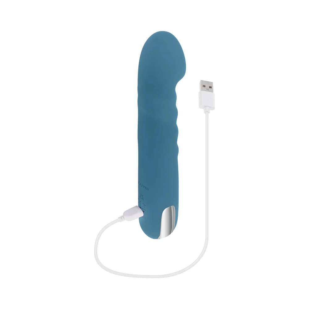 Evolved Queen Of All Trades Rechargeable Silicone Thrusting and Rotating Vibrator Teal thumbnail 8
