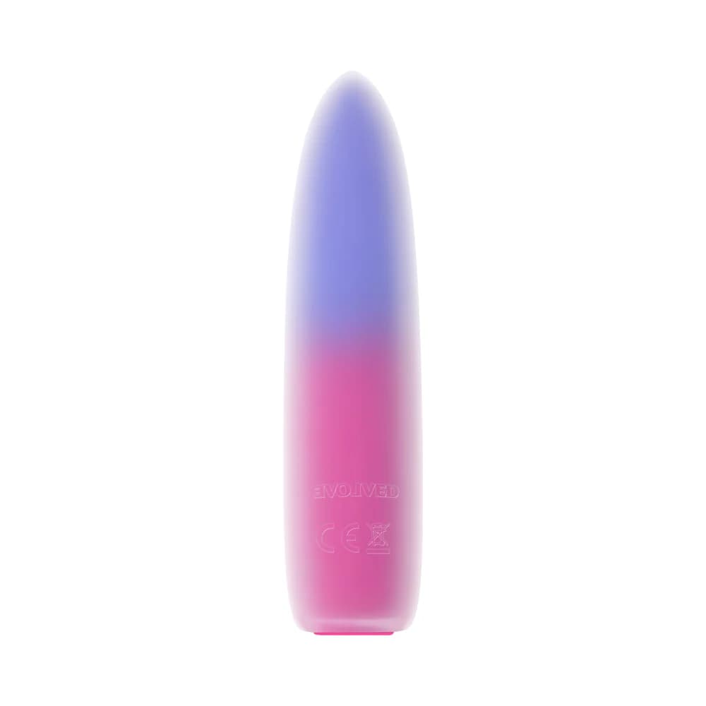 Evolved Paradise Bullet Rechargeable Dual Layer Silicone Bullet Vibrator Pink/Purple thumbnail 5