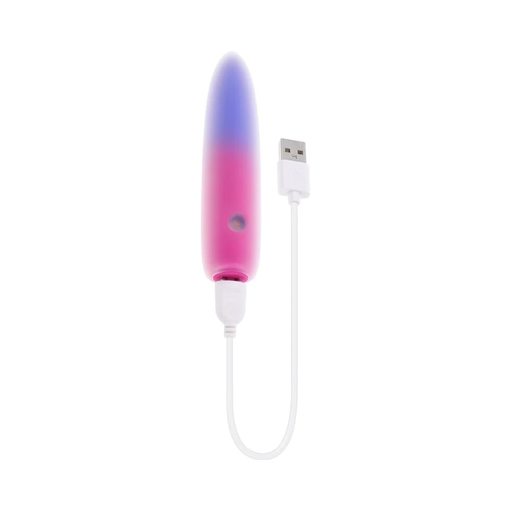 Evolved Paradise Bullet Rechargeable Dual Layer Silicone Bullet Vibrator Pink/Purple thumbnail 8