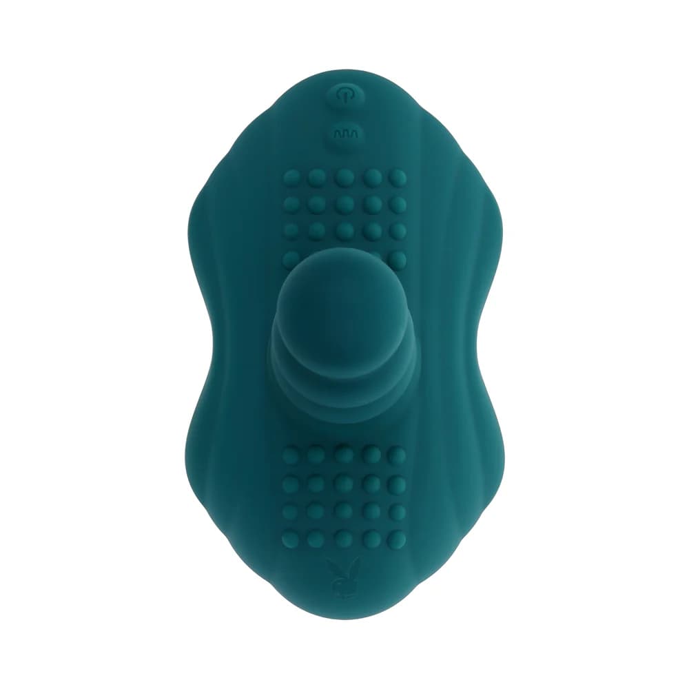 Playboy Have A Seat Rechargeable Silicone Remote-Controlled Vibrating Grind Pad Deep Teal thumbnail 2
