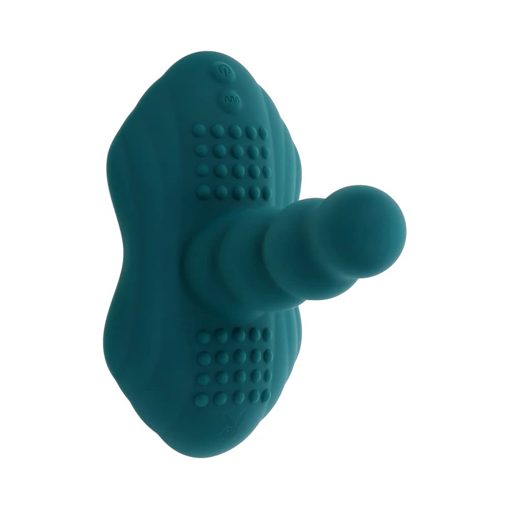 Playboy Have A Seat Rechargeable Silicone Remote-Controlled Vibrating Grind Pad Deep Teal thumbnail 3