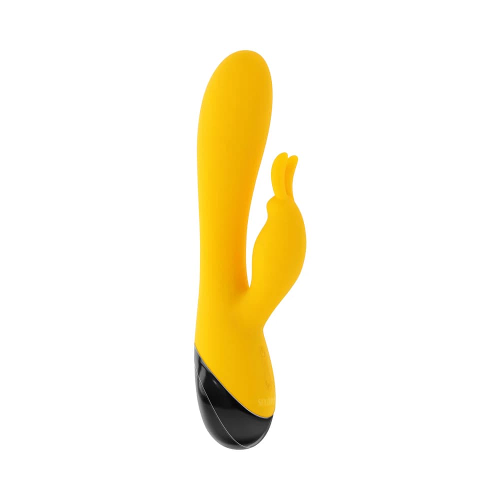 Selopa Buzzz Bunny Rechargeable Silicone Flexible Rabbit Vibrator Yellow thumbnail 4
