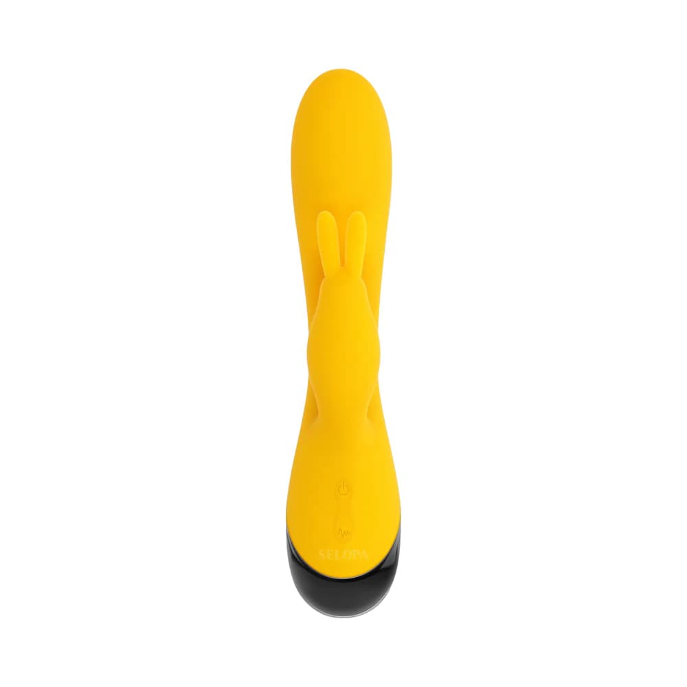 Selopa Buzzz Bunny Rechargeable Silicone Flexible Rabbit Vibrator Yellow thumbnail 6