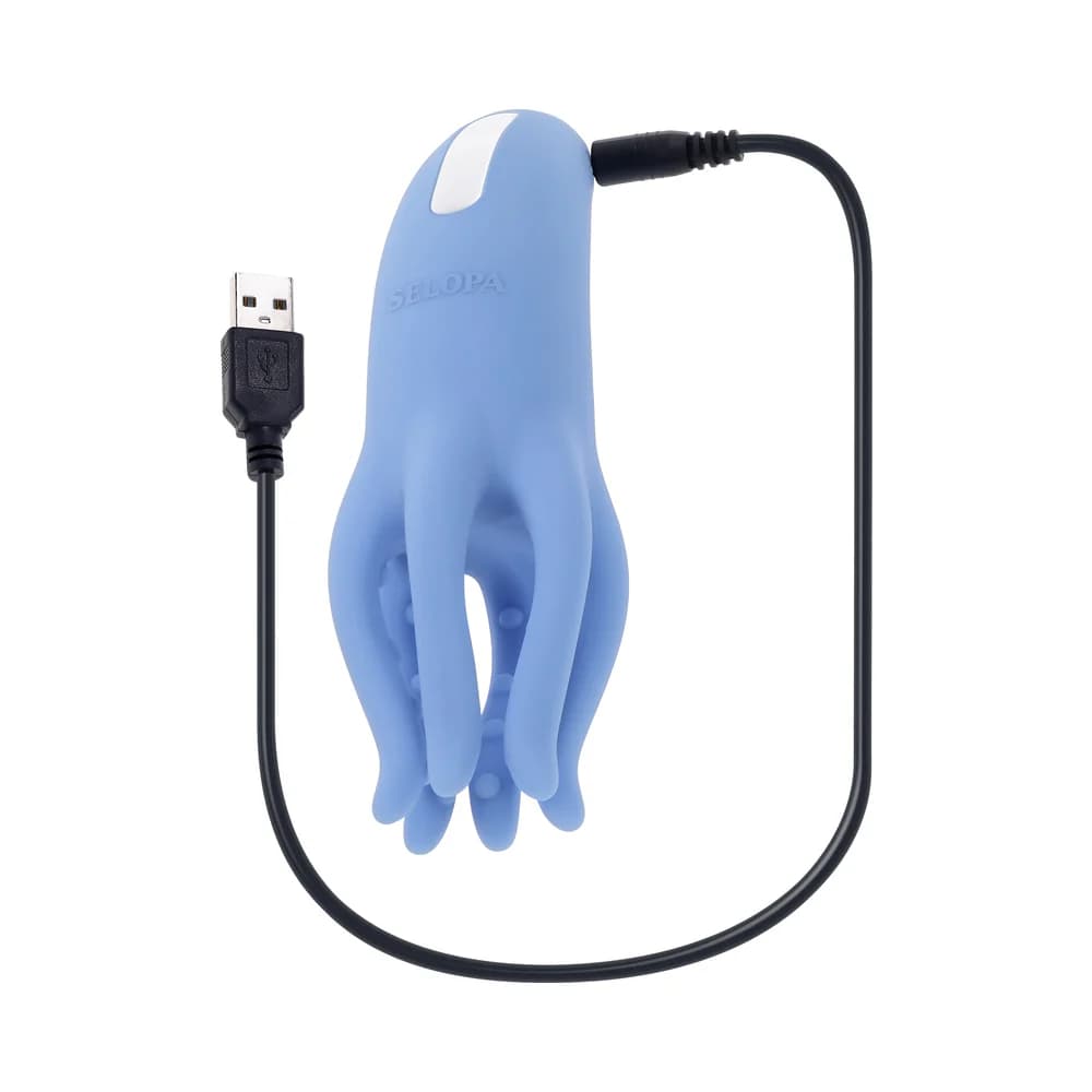Selopa Tentacle Tickler Rechargeable Silicone Flexible Bead Vibrator Blue thumbnail 9