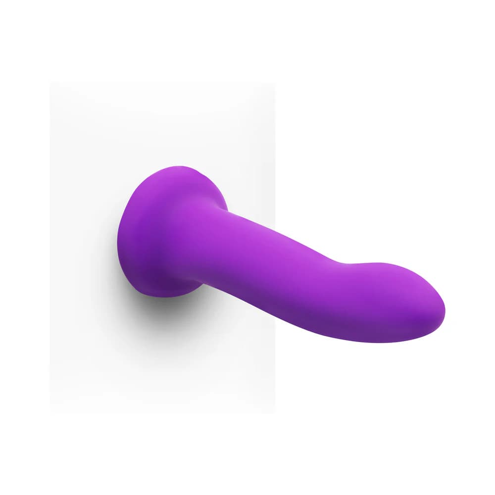 Together Duo Silicone 2-Piece 5.5 in. & 7.75 in. Dildo and Harness Set Purple thumbnail 8