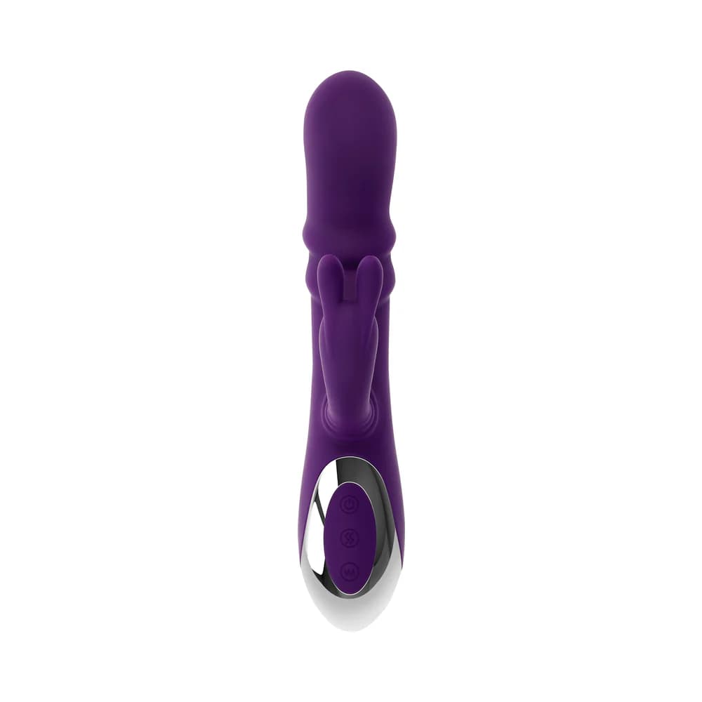 Playboy Bunny Punch Rechargeable Silicone Rabbit Vibrator Purple thumbnail 5