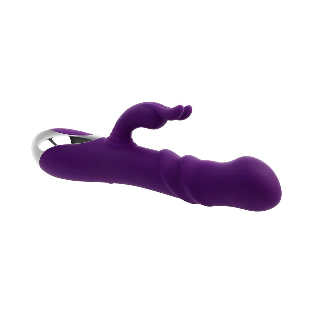 Playboy Bunny Punch Rechargeable Silicone Rabbit Vibrator Purple thumbnail 7