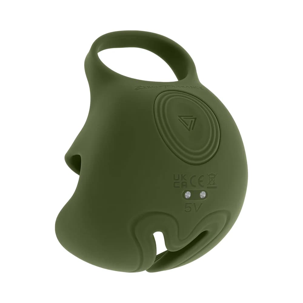 Zero Tolerance Nutty Buddy Rechargeable Cock Ring Stimulator Silicone Green thumbnail 3