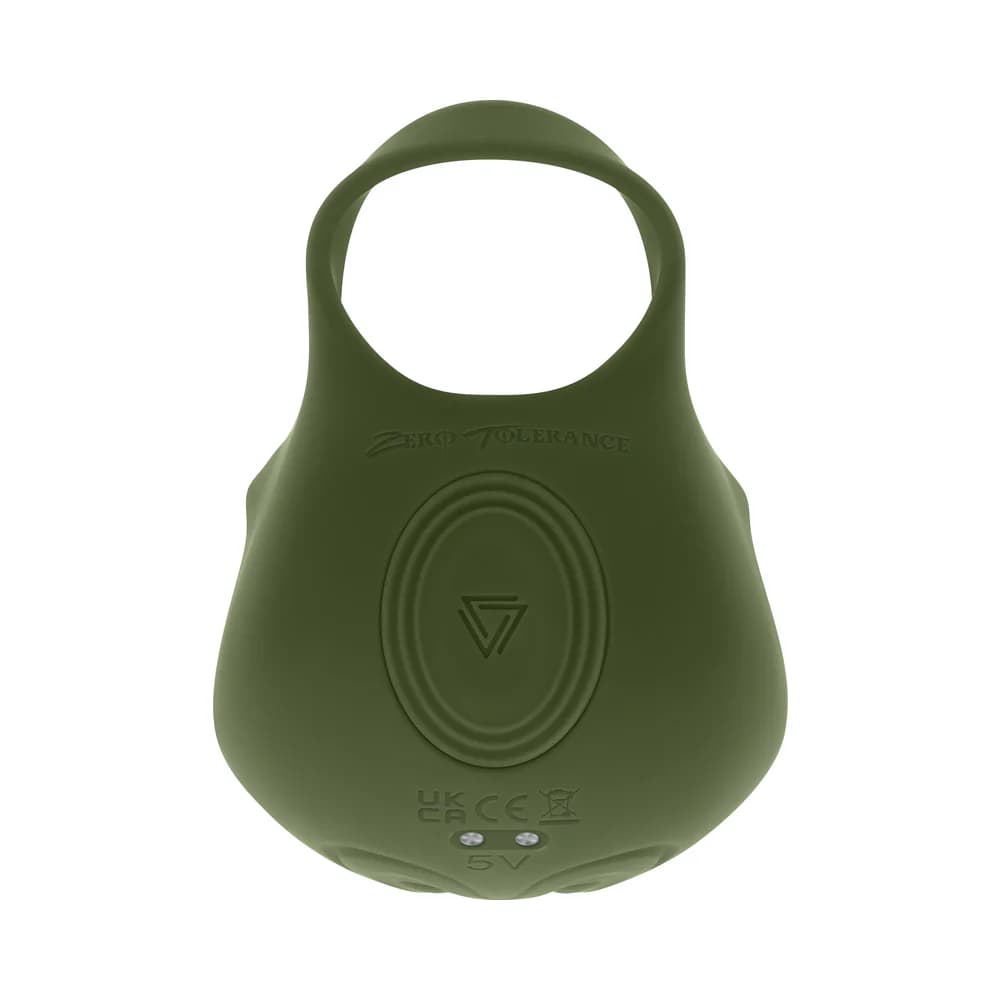 Zero Tolerance Nutty Buddy Rechargeable Cock Ring Stimulator Silicone Green thumbnail 7