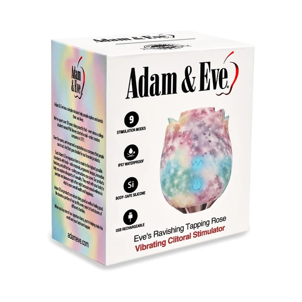 Adam & Eve Eve's Ravishing Rose Tapping Clitoral Stimulator Rainbow thumbnail 9