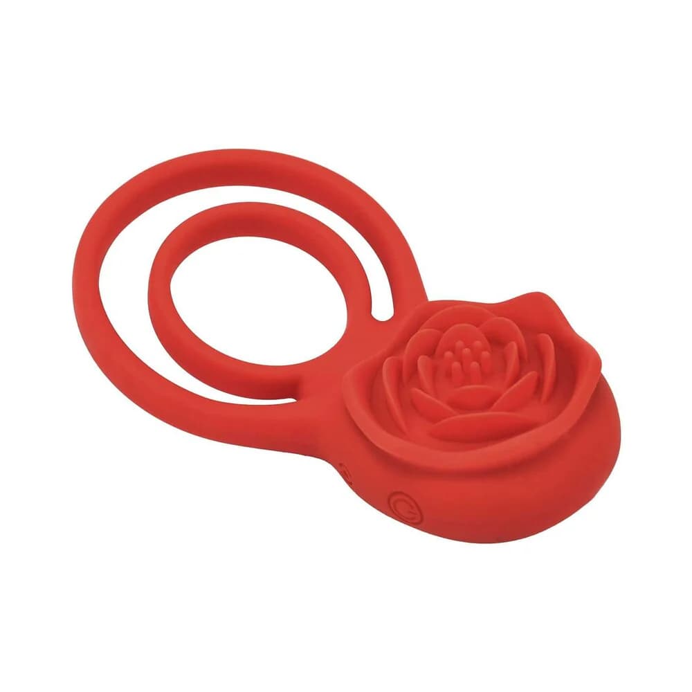 Adam & Eve Double Ring Vibrating Rose Cock Ring thumbnail 4