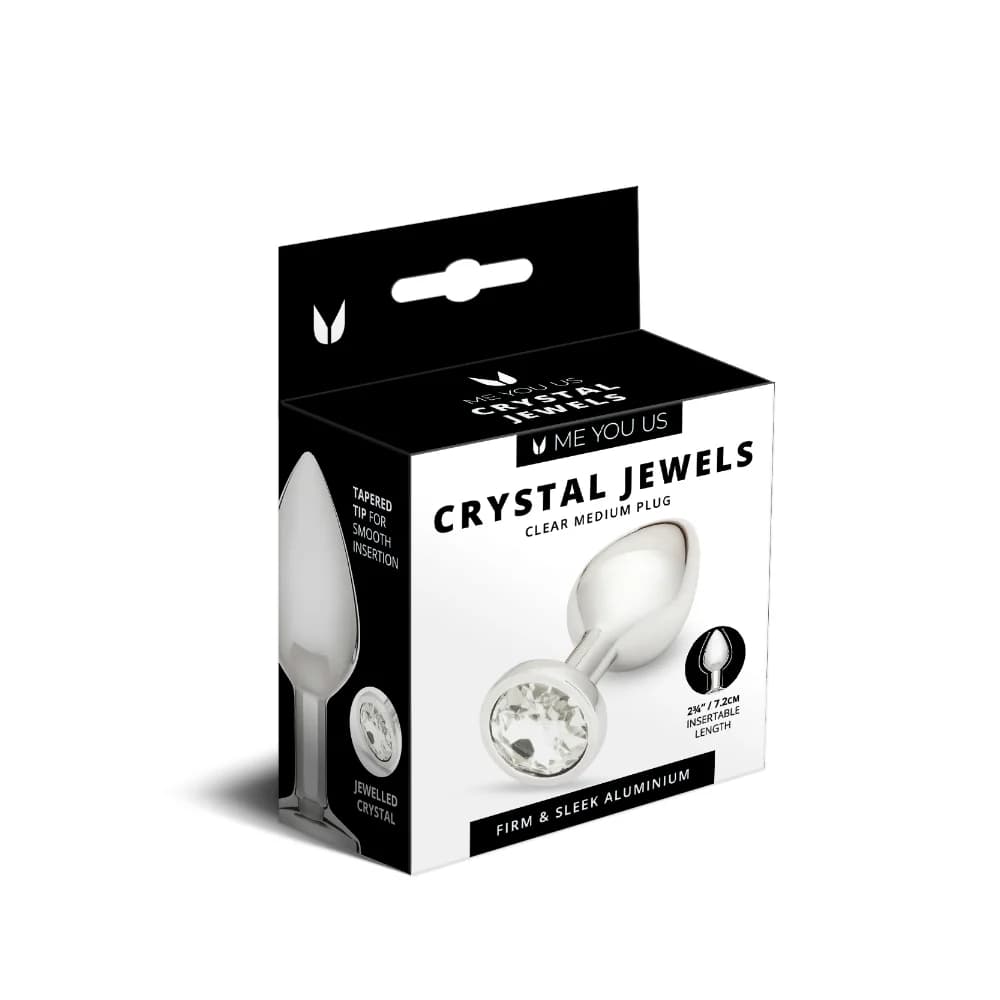 Me You Us Crystal Jewels Metal Plug Clear Medium
