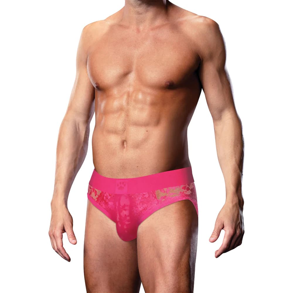 Prowler Lace Open Back Brief Pink L thumbnail 2
