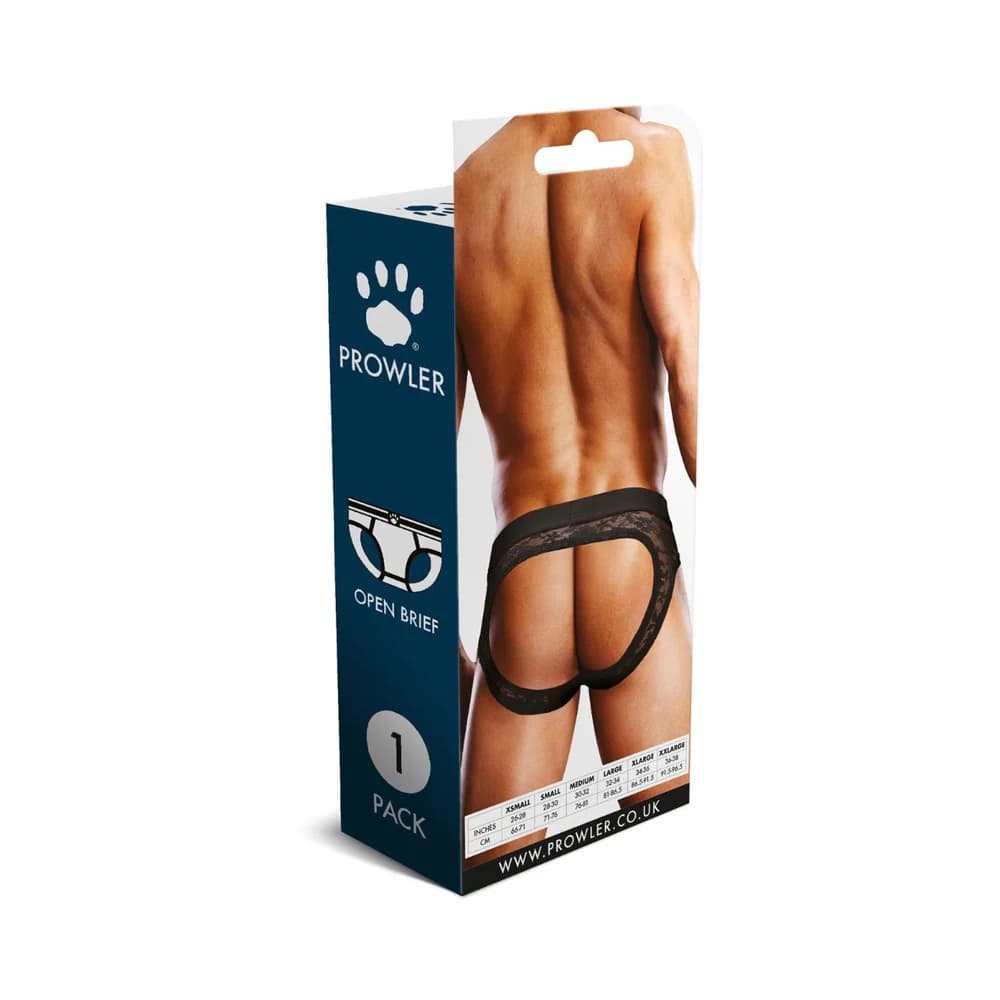 Prowler Lace Open Brief Black 2XL thumbnail 4