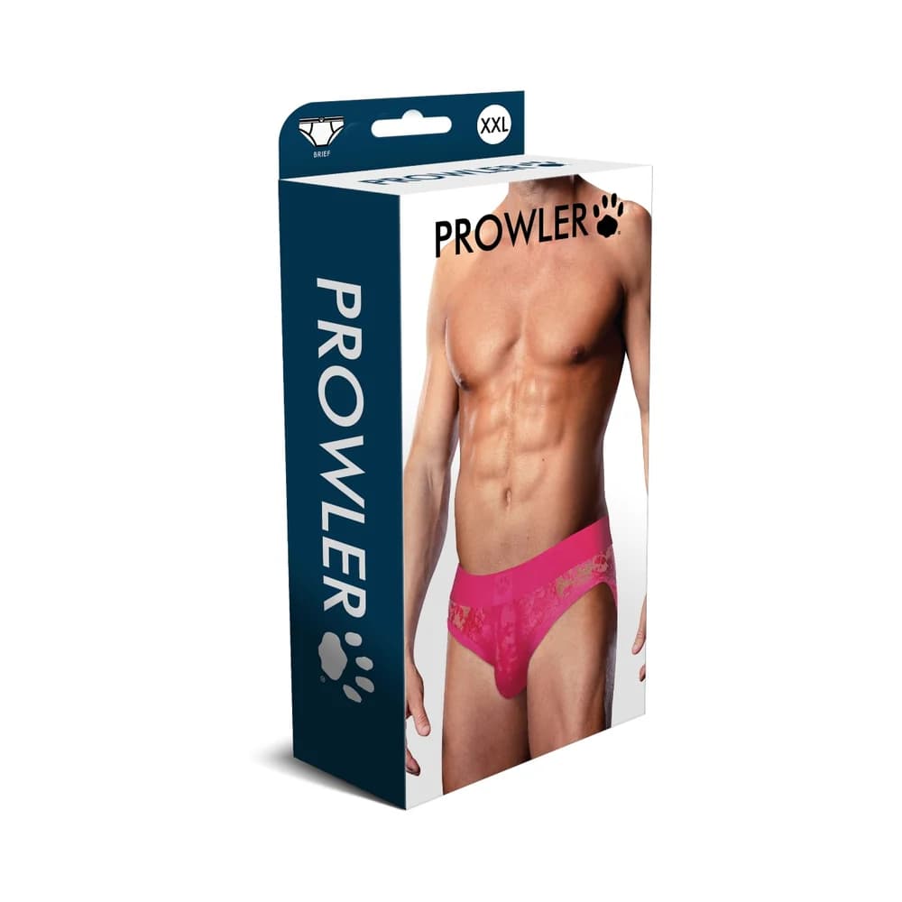 Prowler Lace Brief Pink 2XL