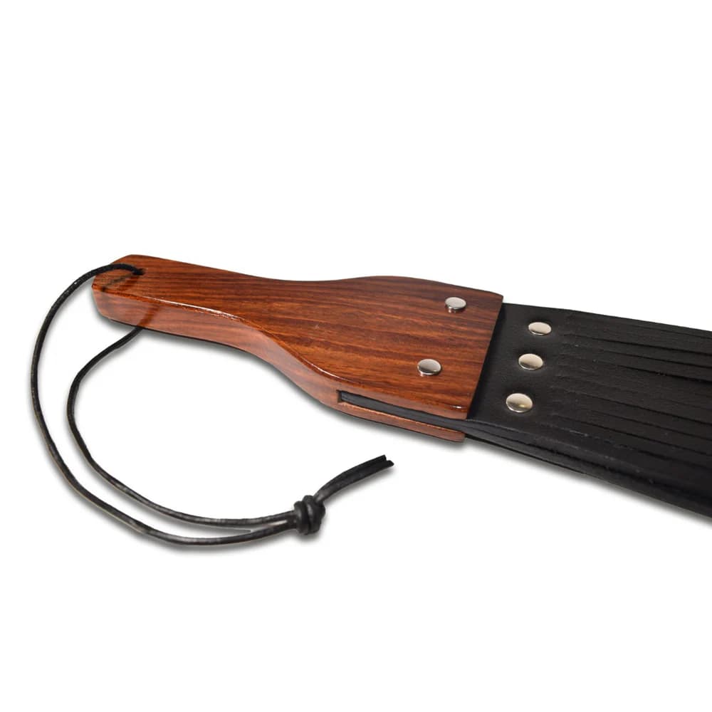 Prowler RED Leather and Wood Fringe Paddle thumbnail 2