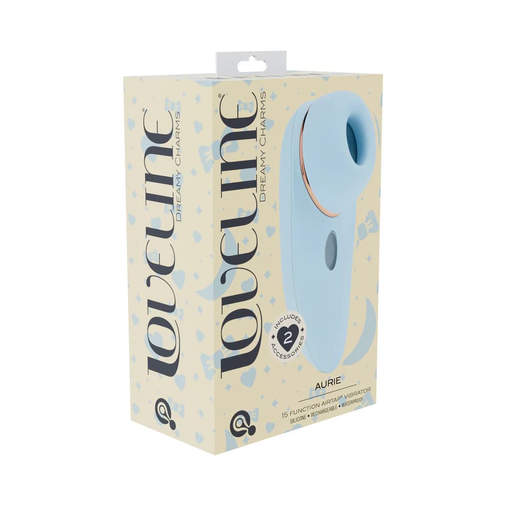 LoveLine Aurie AirTapTech Rechargeable Vibrator Blue