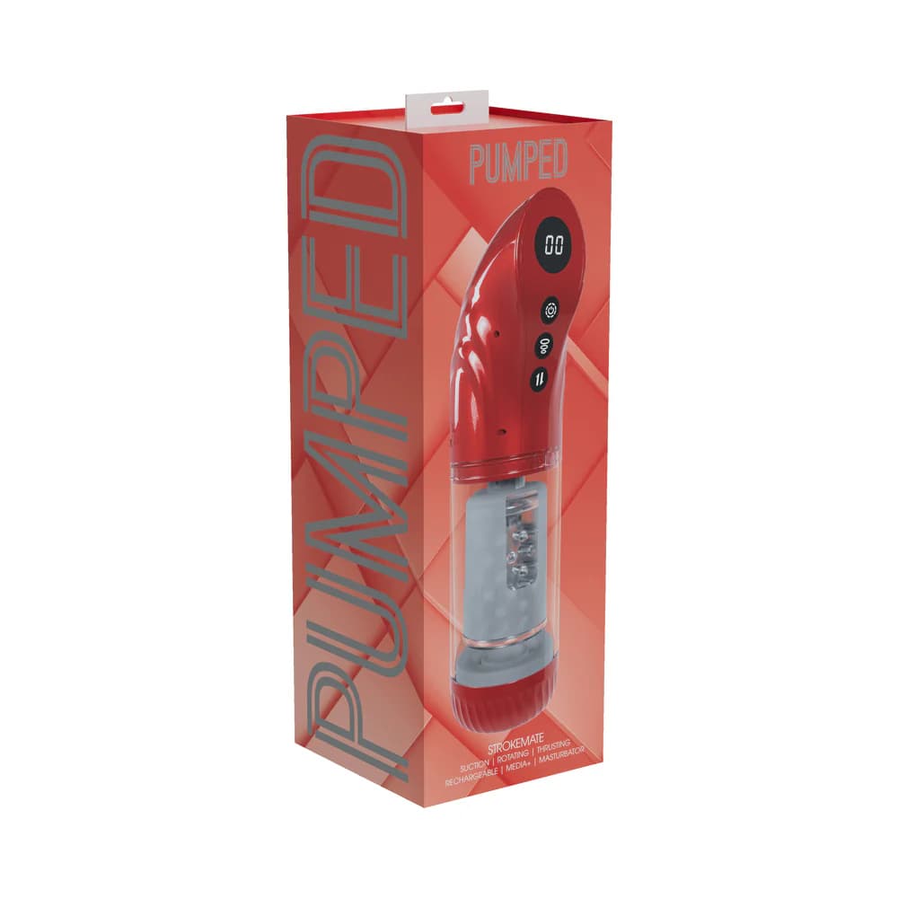 PUMPED StrokeMate Masturbator Metallic Red
