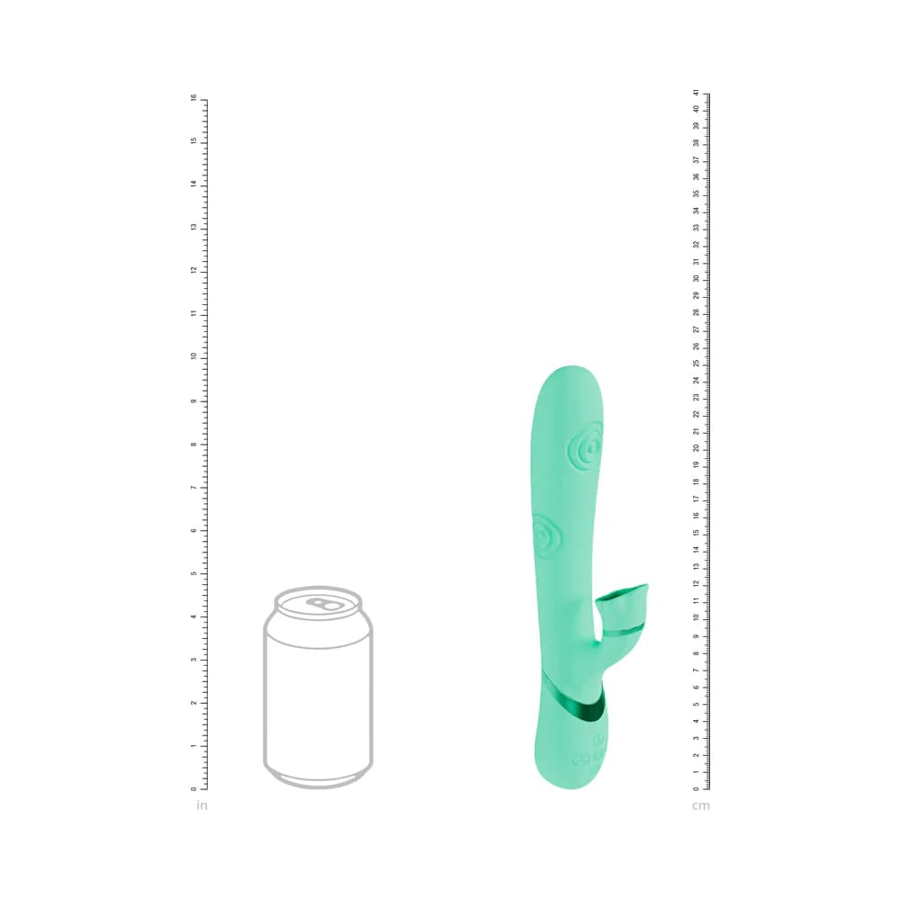 VIVE Fiore Rechargeable G-Spot Air Wave and Tapping Flared Clit Stimulator Green thumbnail 5