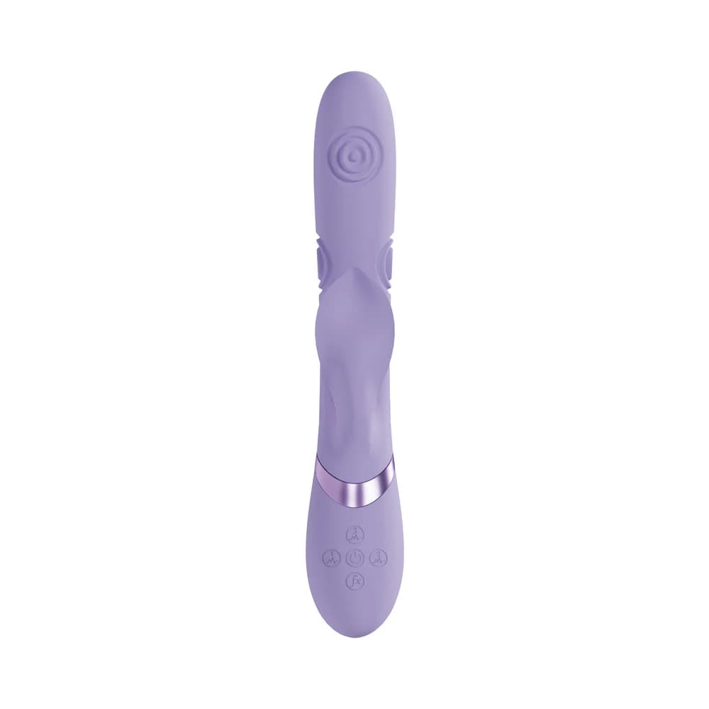 VIVE Fronda Rechargeable G-Spot and Tapping Leaf Clit Stimulator Lavender thumbnail 4