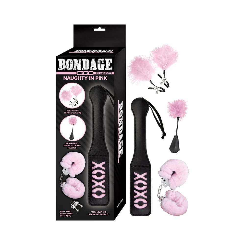 Bondage By Nasstoys Naughty In Pink Black/Pink