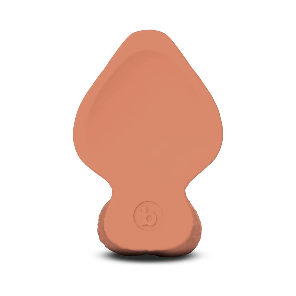 b-Vibe Slipskin Realistic Silicone Dildo 6 in. Girthy Mocha thumbnail 5