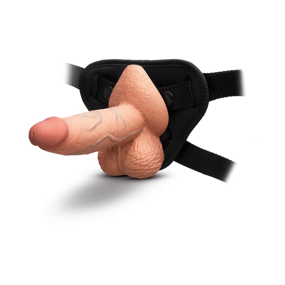 b-Vibe Slipskin Realistic Silicone Dildo 6 in. Girthy Mocha thumbnail 10