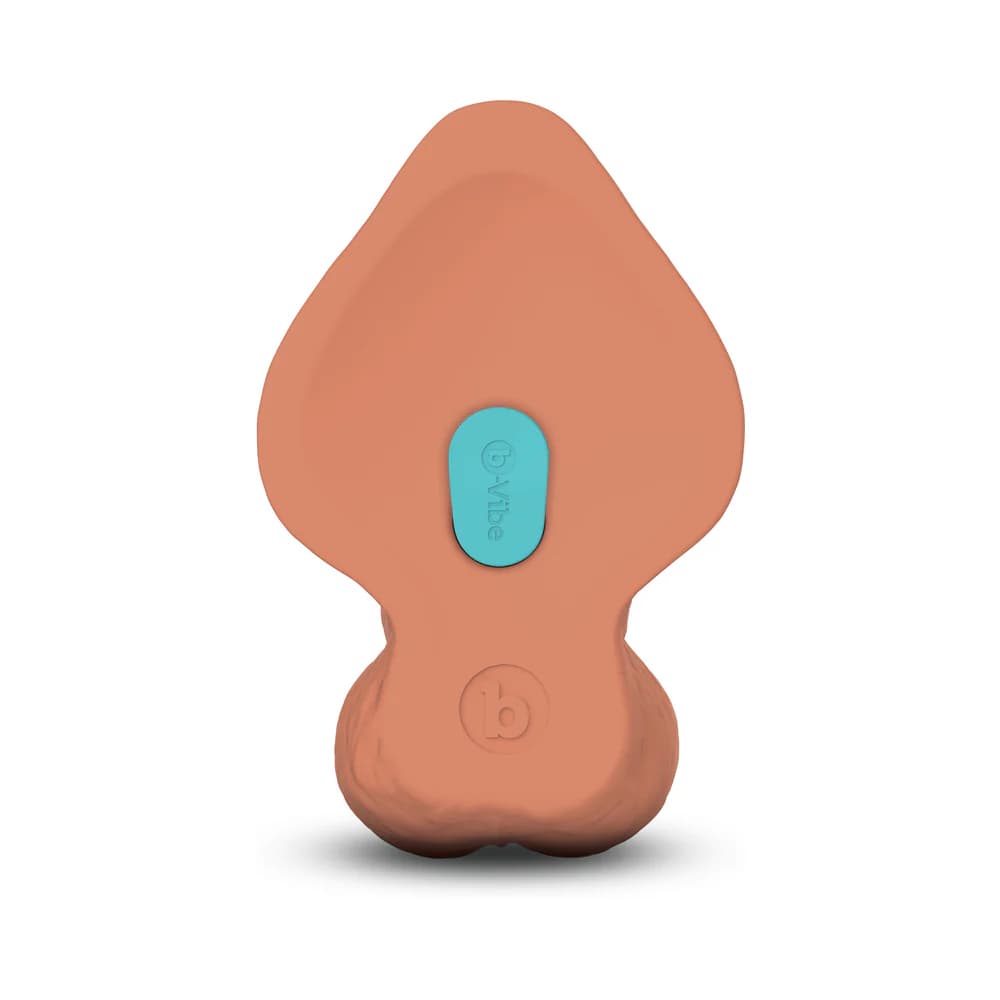 b-Vibe Slipskin Realistic Silicone Dildo 10 in. Curved Mocha thumbnail 5
